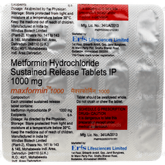 Maxformin 1000 Tablet 15