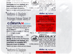 Corsita M 50/500 Tablet Pr 10 Corsita M 50/500 Tablet Pr 10