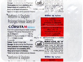 Corsita M 50/500 Tablet Pr 10