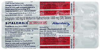 Sitalembic M Sr 100/1000 MG Tablet 15