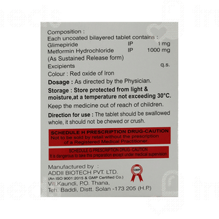 Glimecaid M 1 MG Forte Tablet 10