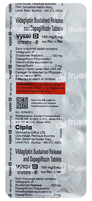 Vysov D 5/100 MG Tablet Sr 10