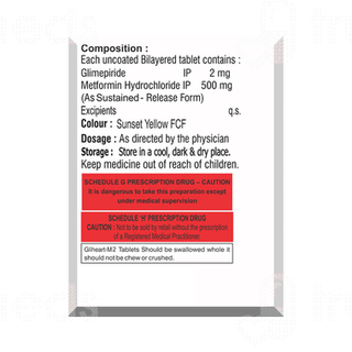 Gliheart M 2 MG Tablet Sr 10