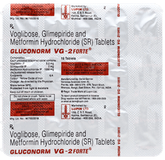 Gluconorm Vg 2 Forte Tablet 15 Gluconorm Vg 2 Forte Tablet 15