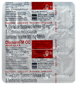 Dianorm M Od 60/500 MG Tablet Sr 15