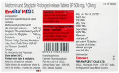 Emsita M Sr 100/500 Tablet 10