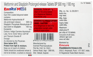 Emsita M Sr 100/500 Tablet 10