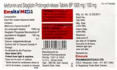 Emsita M Sr 100/1000 Tablet 10 Emsita M Sr 100/1000 Tablet 10