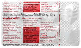 Emsita M Sr 100/1000 Tablet 10