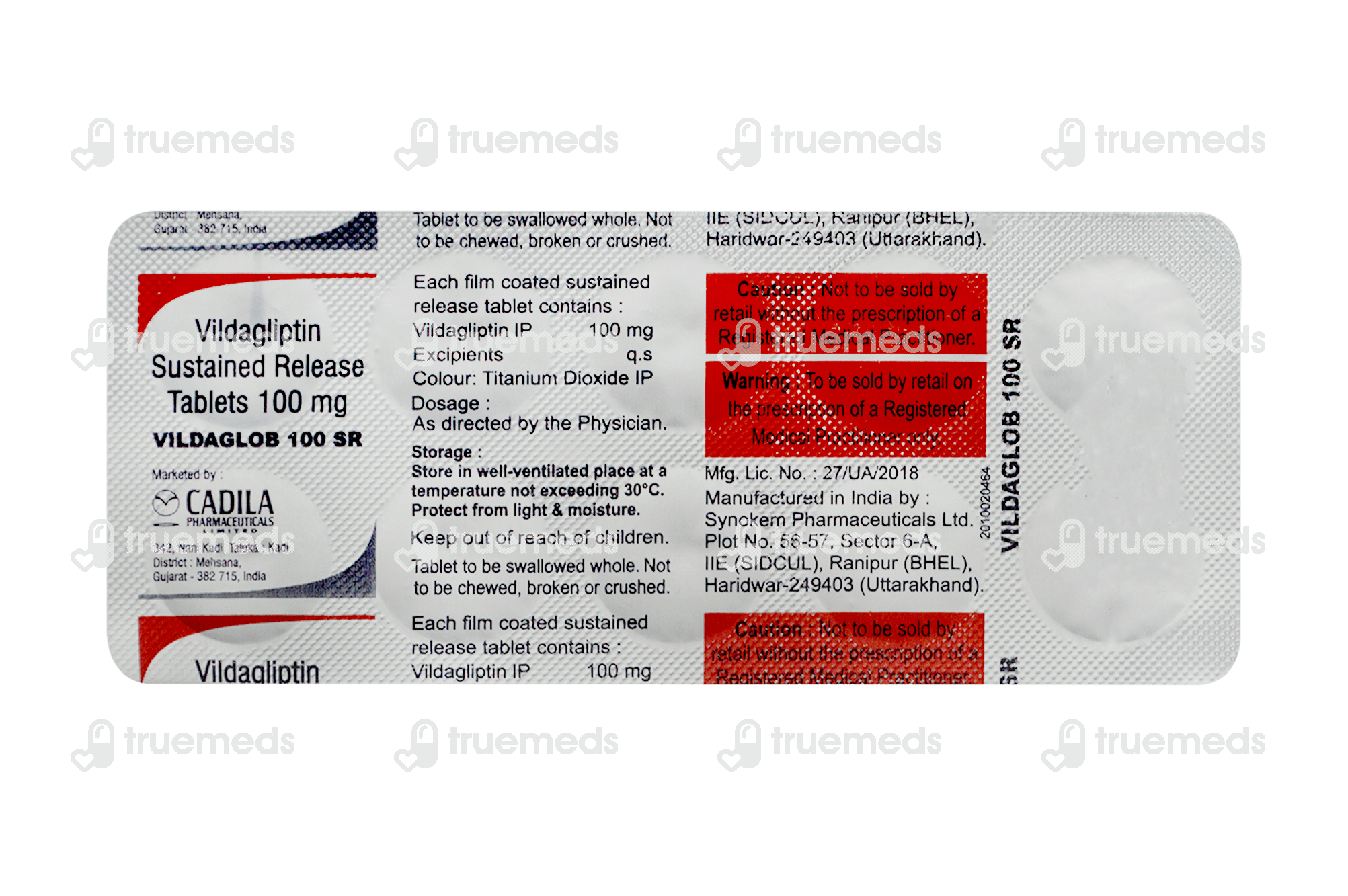 Vildaglob 100 Sr Tablet 10 Uses, Side Effects, Dosage, Price Truemeds