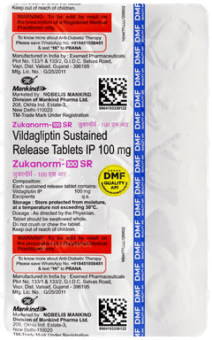 Zukanorm 100 Sr Tablet 15