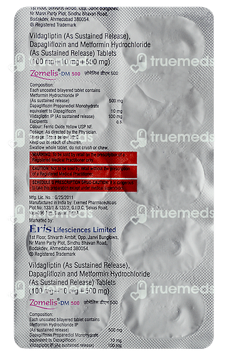 Zomelis Dm 500 MG Tablet 10