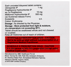 Triglimicure 1 Tablet 15