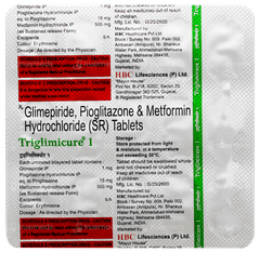 Triglimicure 1 Tablet 15
