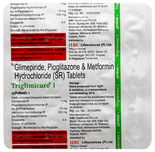 Triglimicure 1 Tablet 15