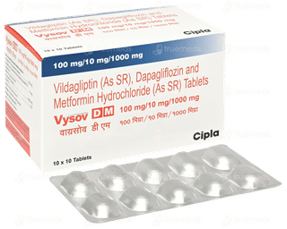 Vysov Dm 100Mg/10Mg/1000Mg Tablet 10