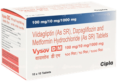 Vysov Dm 100Mg/10Mg/1000Mg Tablet 10 Vysov Dm 100Mg/10Mg/1000Mg Tablet 10