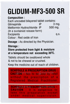 Glidum Mf3 500 Sr Tablet 10 Glidum Mf3 500 Sr Tablet 10