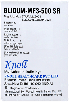 Glidum Mf3 500 Sr Tablet 10 Glidum Mf3 500 Sr Tablet 10