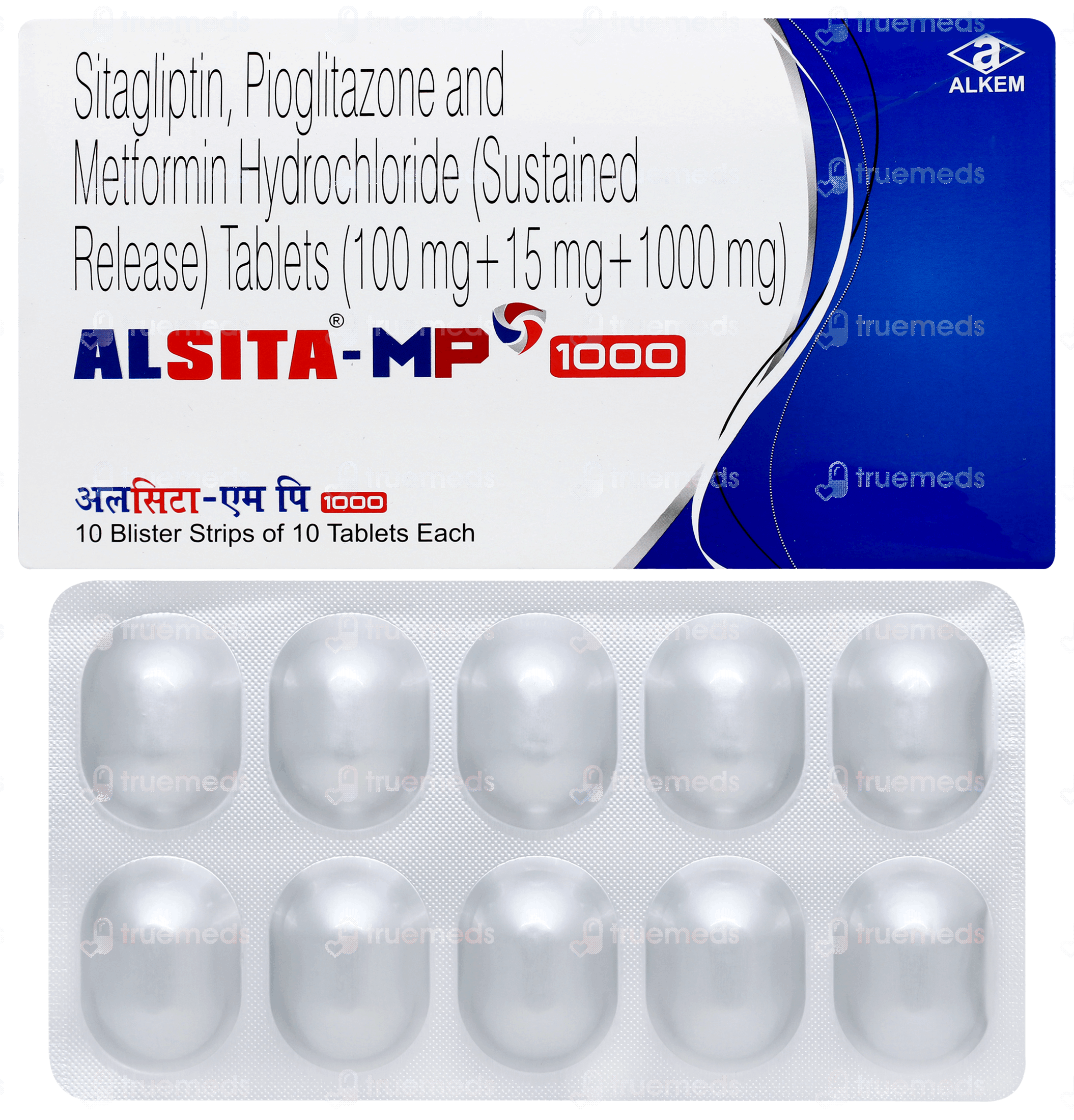 Alsita Mp 1000 Mg Tablet Sr 10 - Uses, Side Effects, Dosage, Price ...