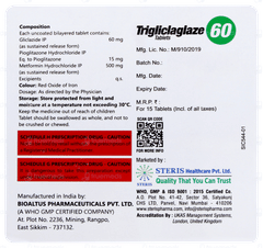 Trigliclaglaze 60 Tablet 15 Trigliclaglaze 60 Tablet 15