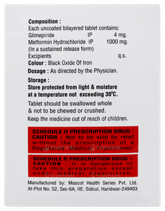 Glidum Mf 4-1000 Sr Tablet 10 Glidum Mf 4-1000 Sr Tablet 10