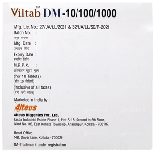 Viltab Dm 10/100/1000 Tablet 10