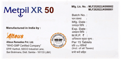 Metpil Xr 50 Tablet 15 Metpil Xr 50 Tablet 15