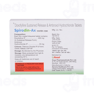 Spirodin Ax Tablet Sr 10