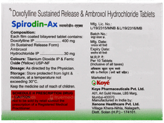 Spirodin Ax Tablet Sr 10 Spirodin Ax Tablet Sr 10
