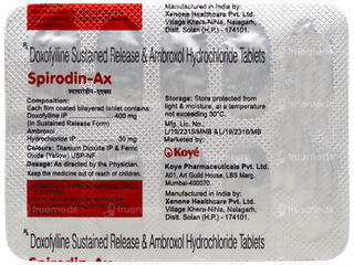 Spirodin Ax Tablet Sr 10