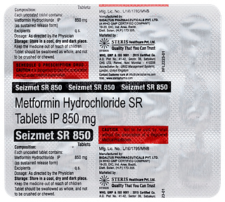 Seizmet Sr 850 MG Tablet 15