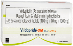 Vildapride Dm 100mg/10mg/1000mg Tablet 10