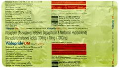 Vildapride Dm 100mg/10mg/1000mg Tablet 10