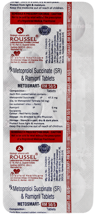 Metosmart Rm 50/5 Tablet 10