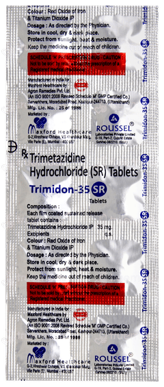 Trimidon 35 Sr Tablet 10 Trimidon 35 Sr Tablet 10