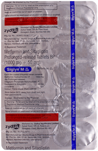 Siglyn M 50/1000 Tablet 10