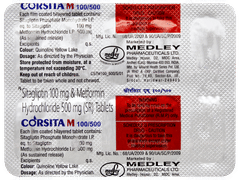 Corsita M 100/500mg Tablet Sr 10