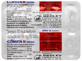 Corsita M 100/500mg Tablet Sr 10
