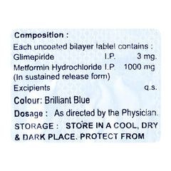 Cupride 3 Sr Tablet 10
