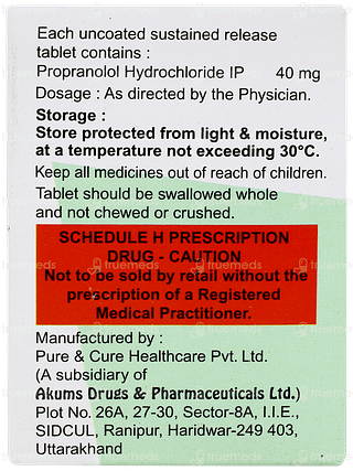 Propenol Sr40 Tablet 15