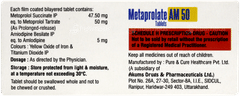 Metaprolate Am 50 Tablet 10 Metaprolate Am 50 Tablet 10