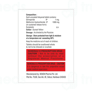 Glimcloud M 1/1000 MG Sr Tablet 10