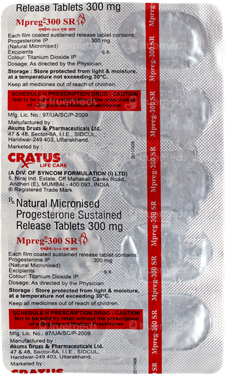 Mpreg 300 Sr Tablet 10
