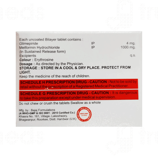 Glimitoss M Forte 4/1000 Mg Tablet 10