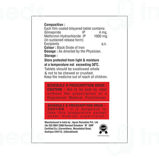 Glimcloud M 4/1000 MG Sr Tablet