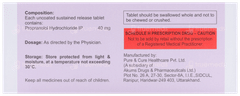 Propibeat 40 MG Sr Tablet 10