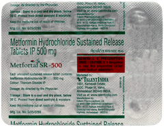 Metfortal Sr 500 Tablet 15
