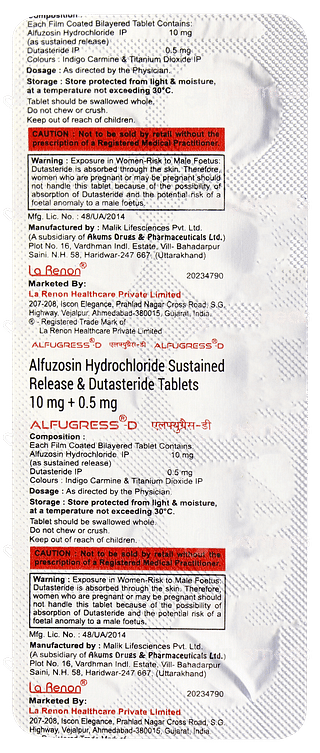 Alfugress D Tablet Sr 10