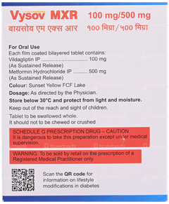 Vysov Mxr 100Mg/500Mg Tablet 15 Vysov Mxr 100Mg/500Mg Tablet 15